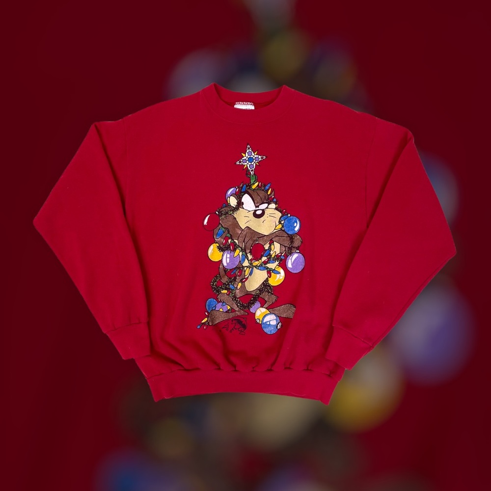 Vintage 1993 Tasmanian Devil Christmas Sweatshirt